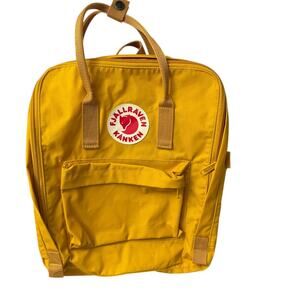 Fjallraven Backback Kanken Yellow School Outdoors Handles Pockets 23510 FLAWED